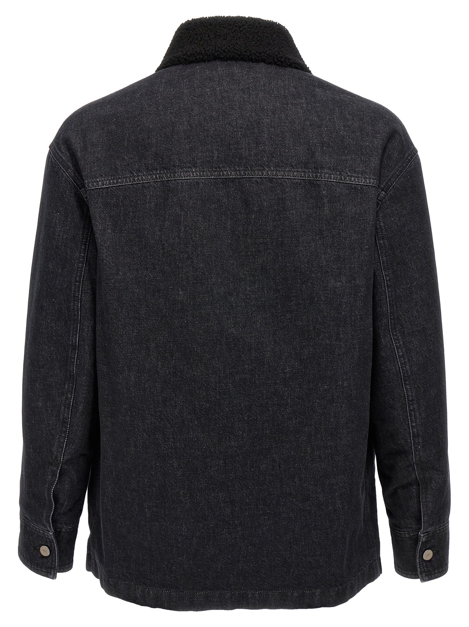 Denim Jacket Puffer Jackets Black - 2