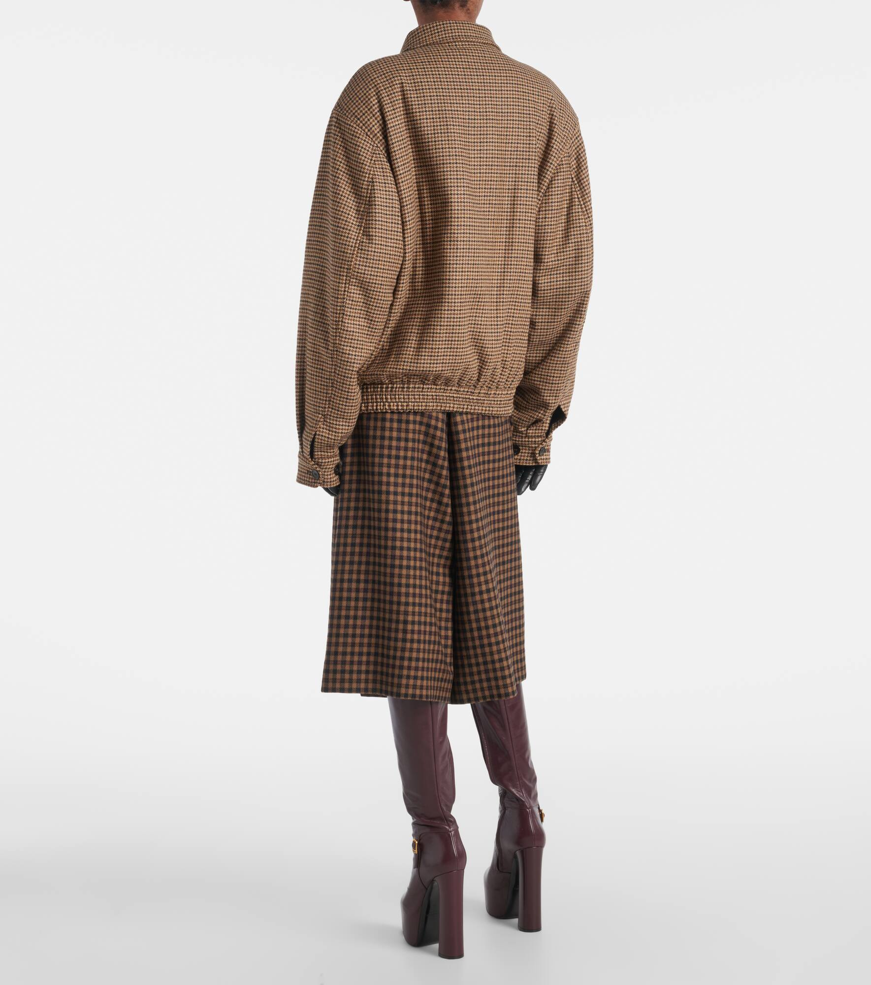 Houndstooth padded jacket - 3