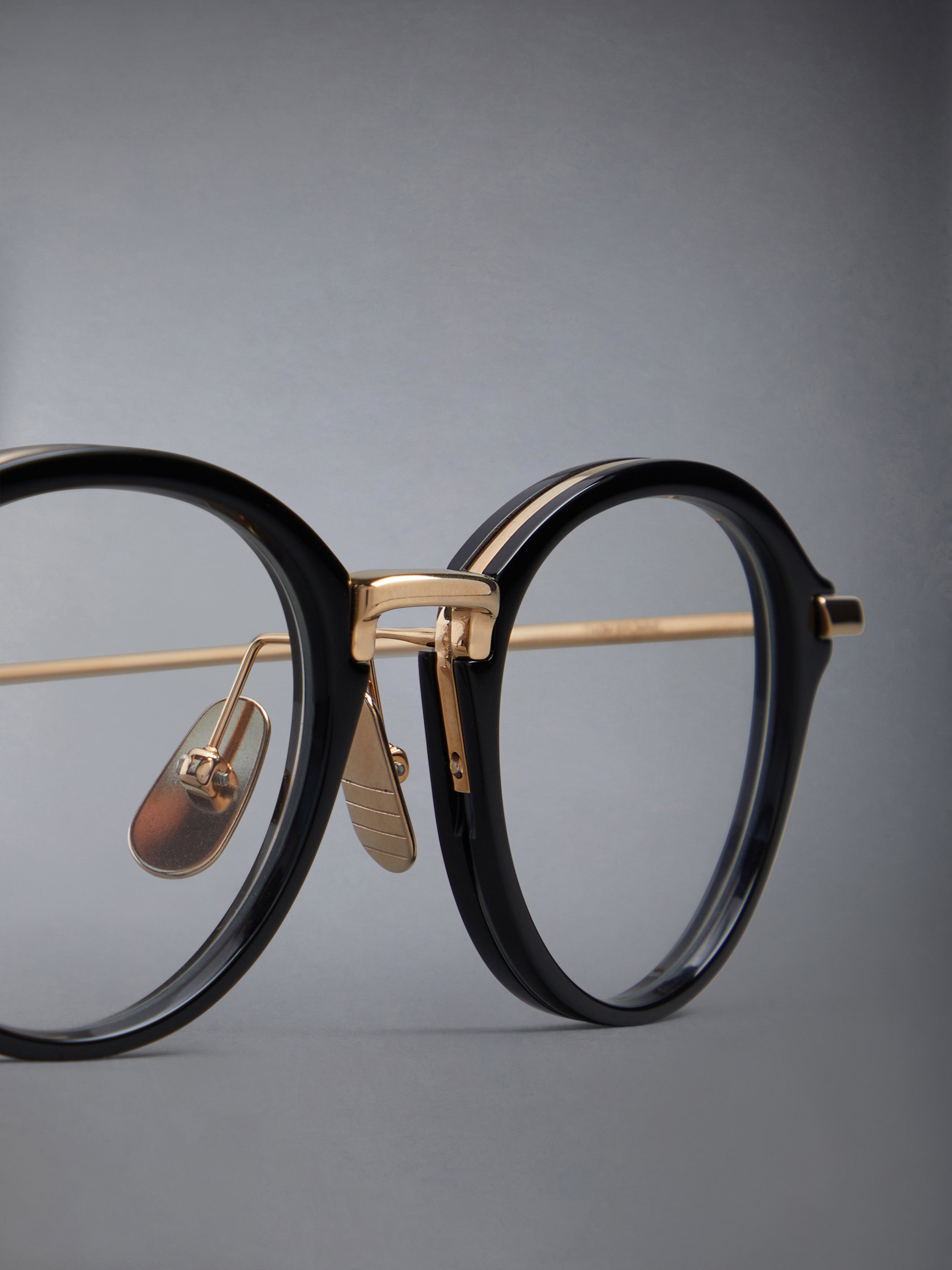 ROUND EYEGLASSES IN ACETATE AND TITANIUM - 5