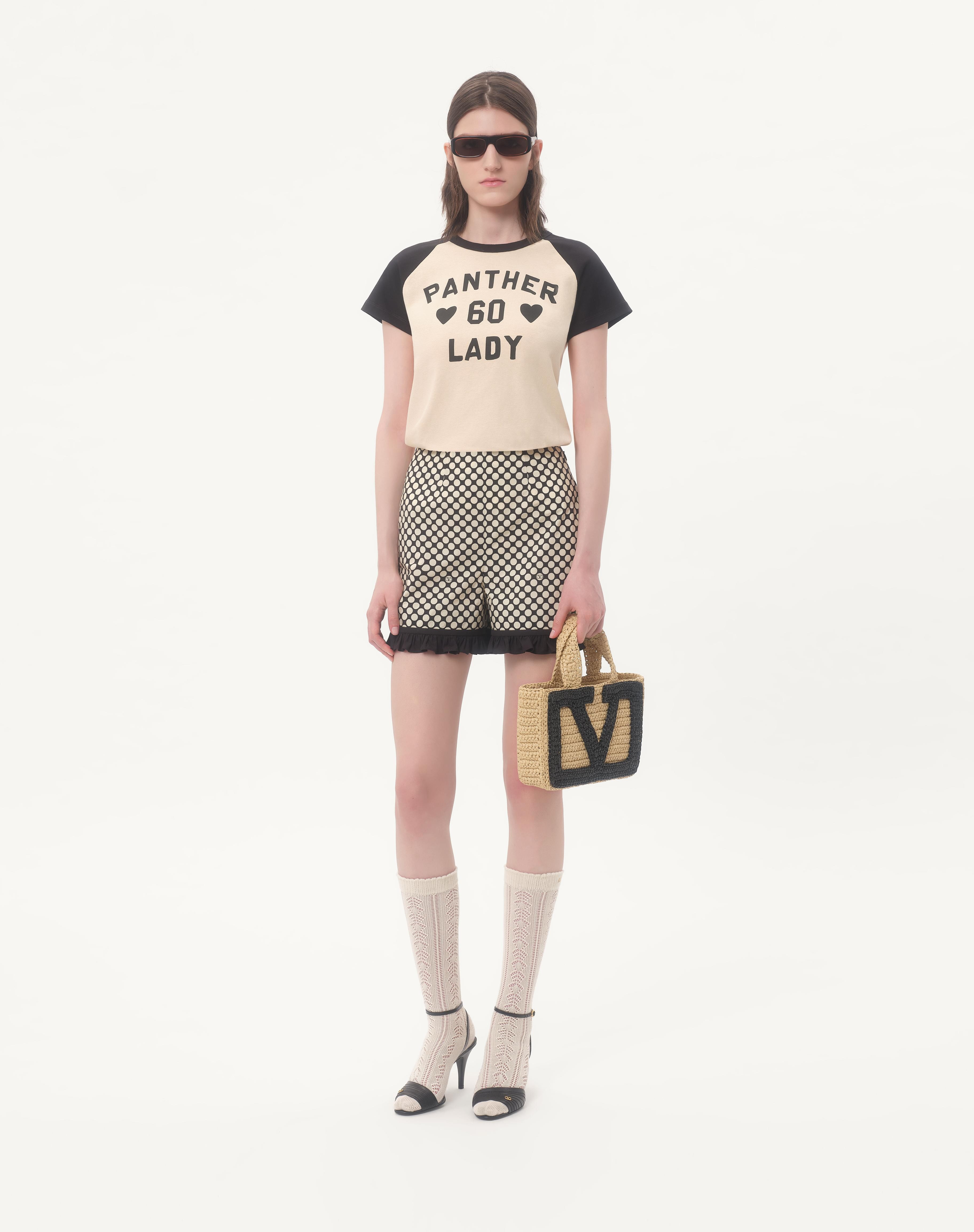 COTTON T-SHIRT WITH CHEZ VALENTINO PRINT - 2