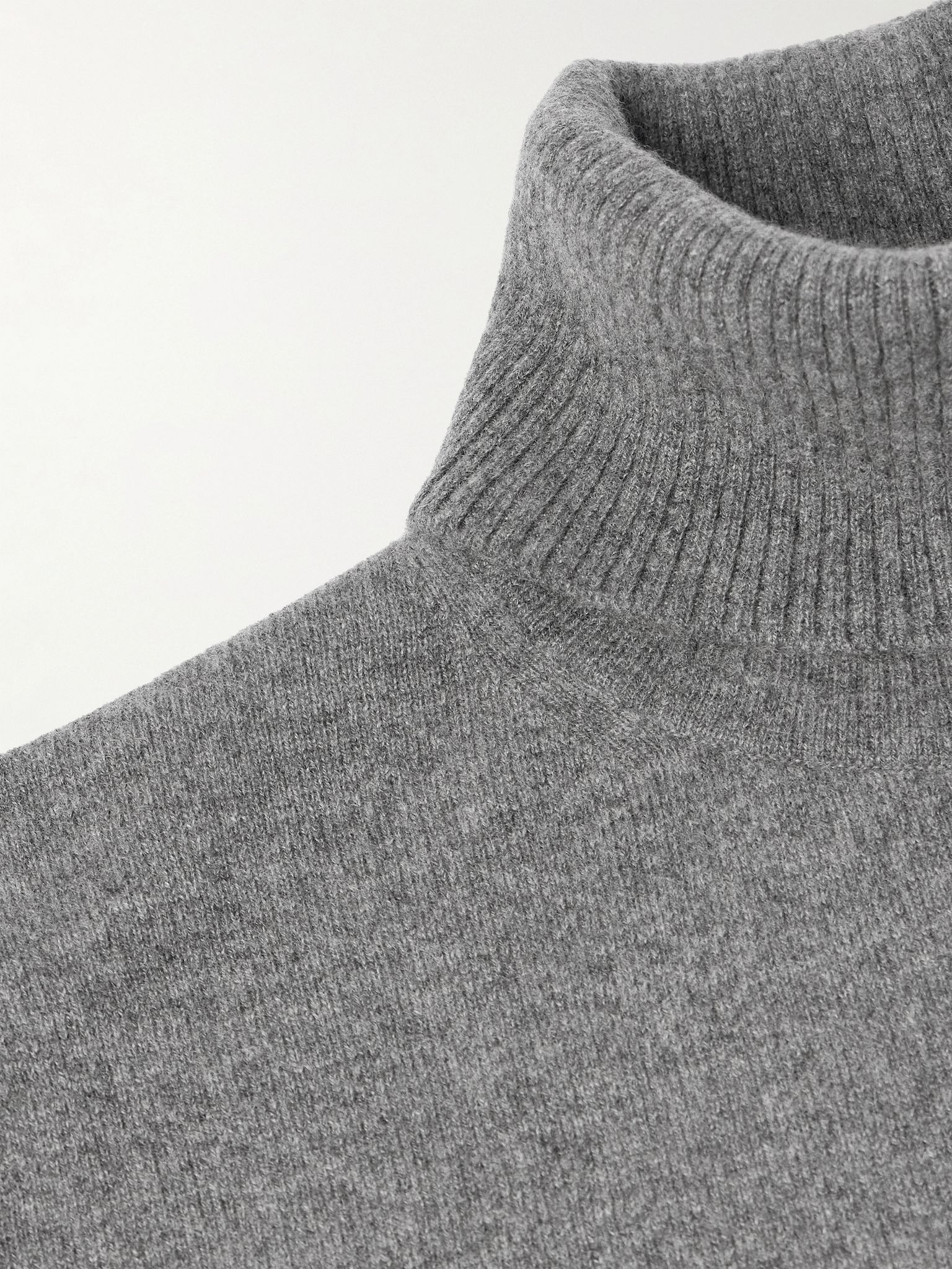 Cashmere Rollneck Sweater Gray - 5