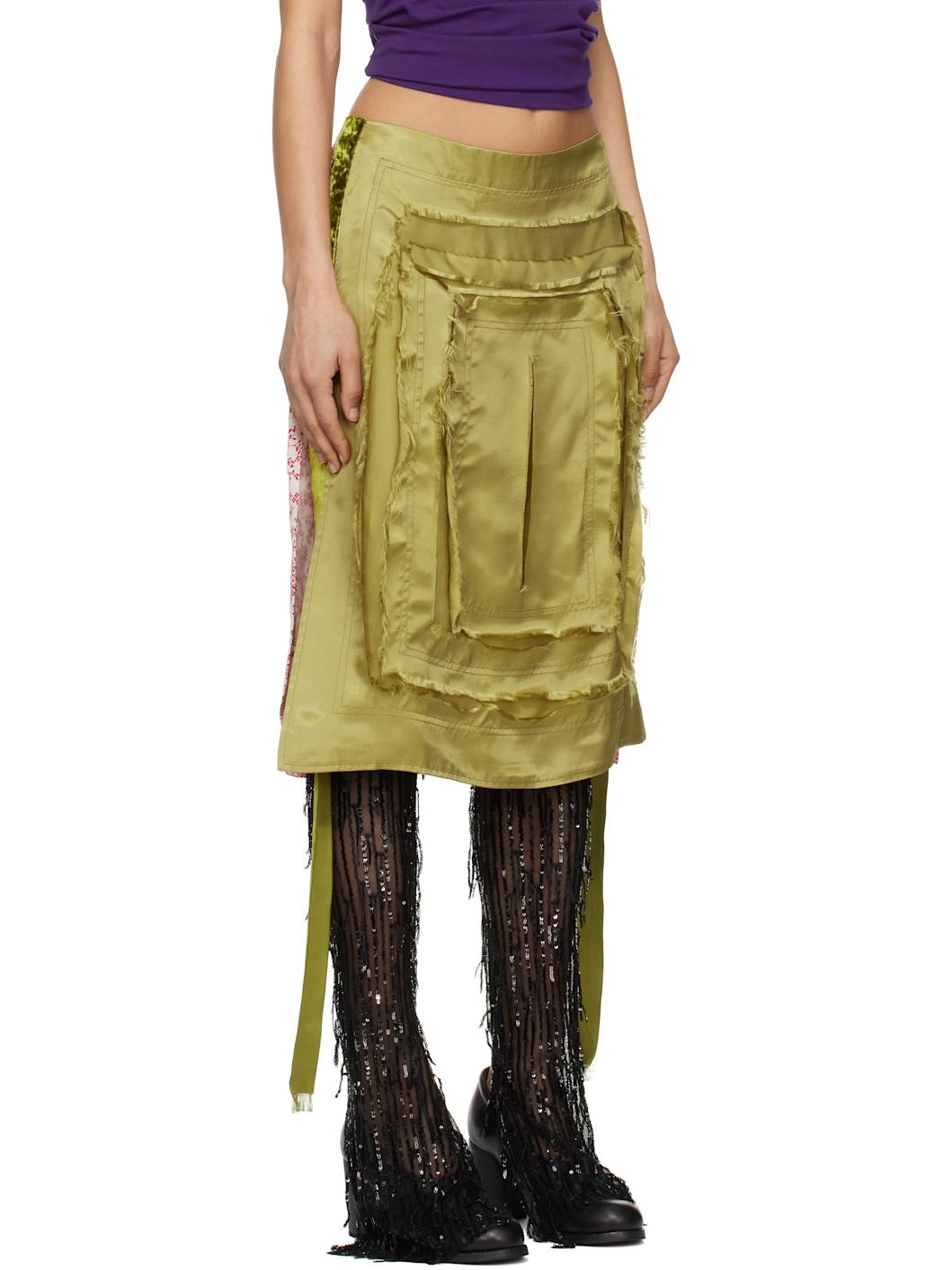 Green & Red 'Scratch The Itch' Flappy Midi Skirt - 2