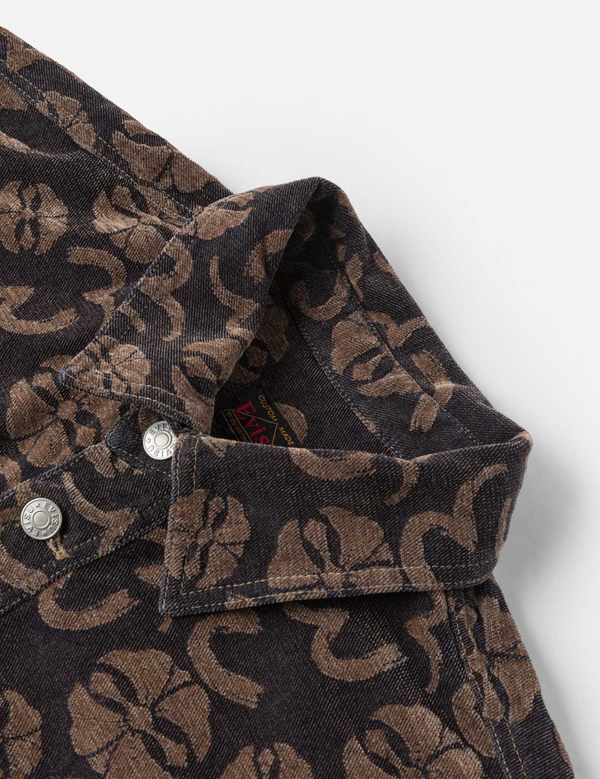 Allover Seagull and Kamon Jacquard Loose Fit Shirt Jacket - 9