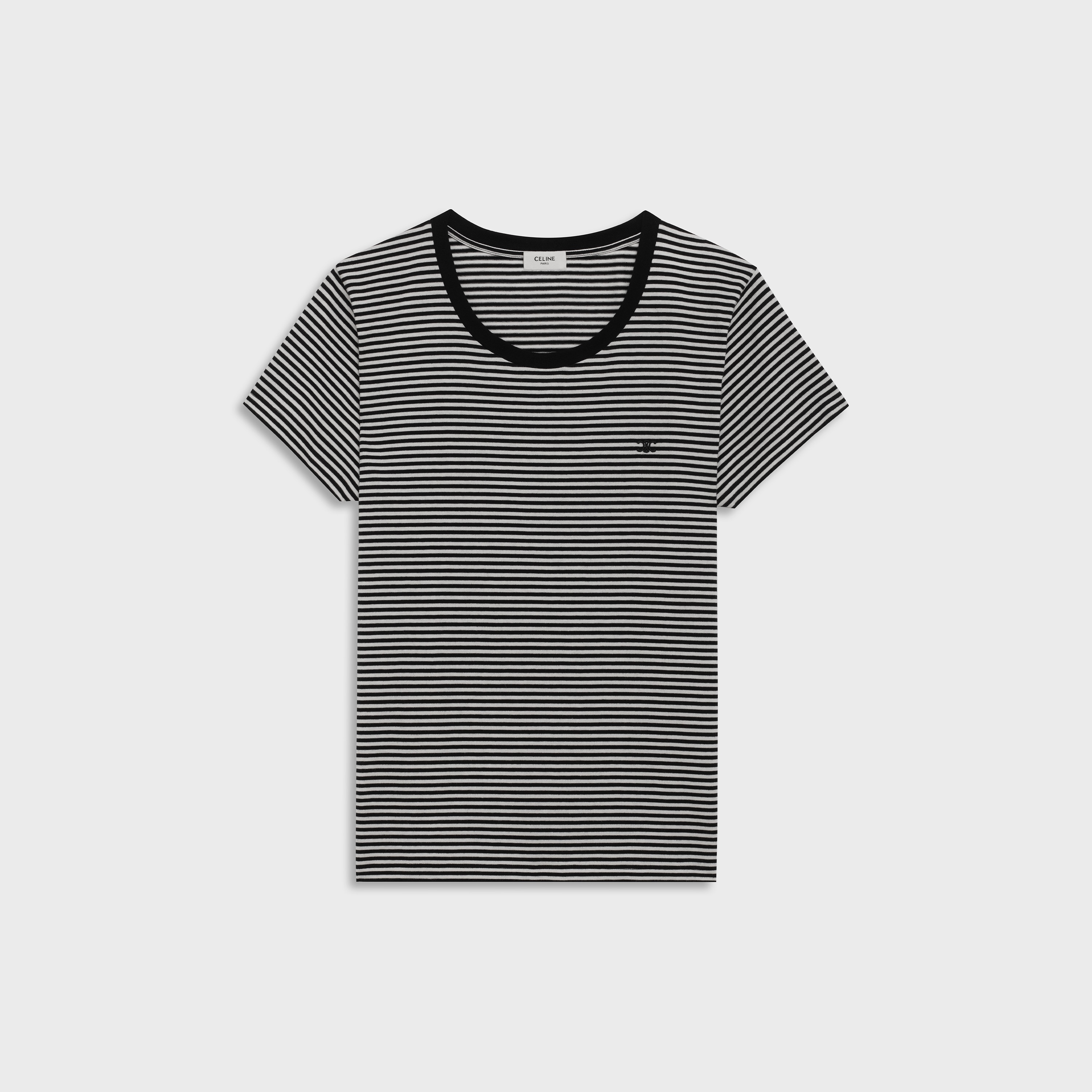 T-SHIRT 'TRIOMPHE' IN STRIPED COTTON - 1