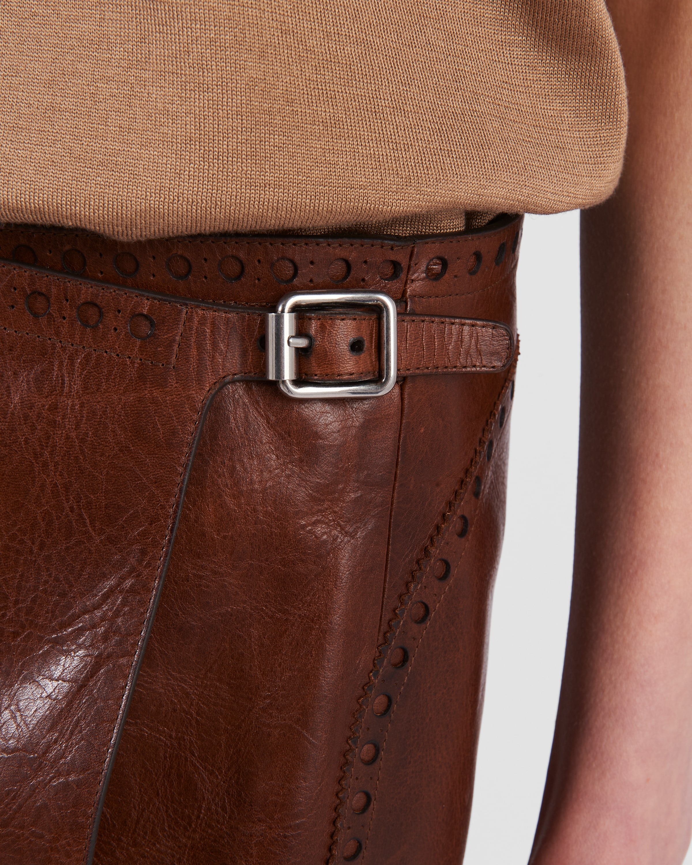 Leather miniskirt - 3