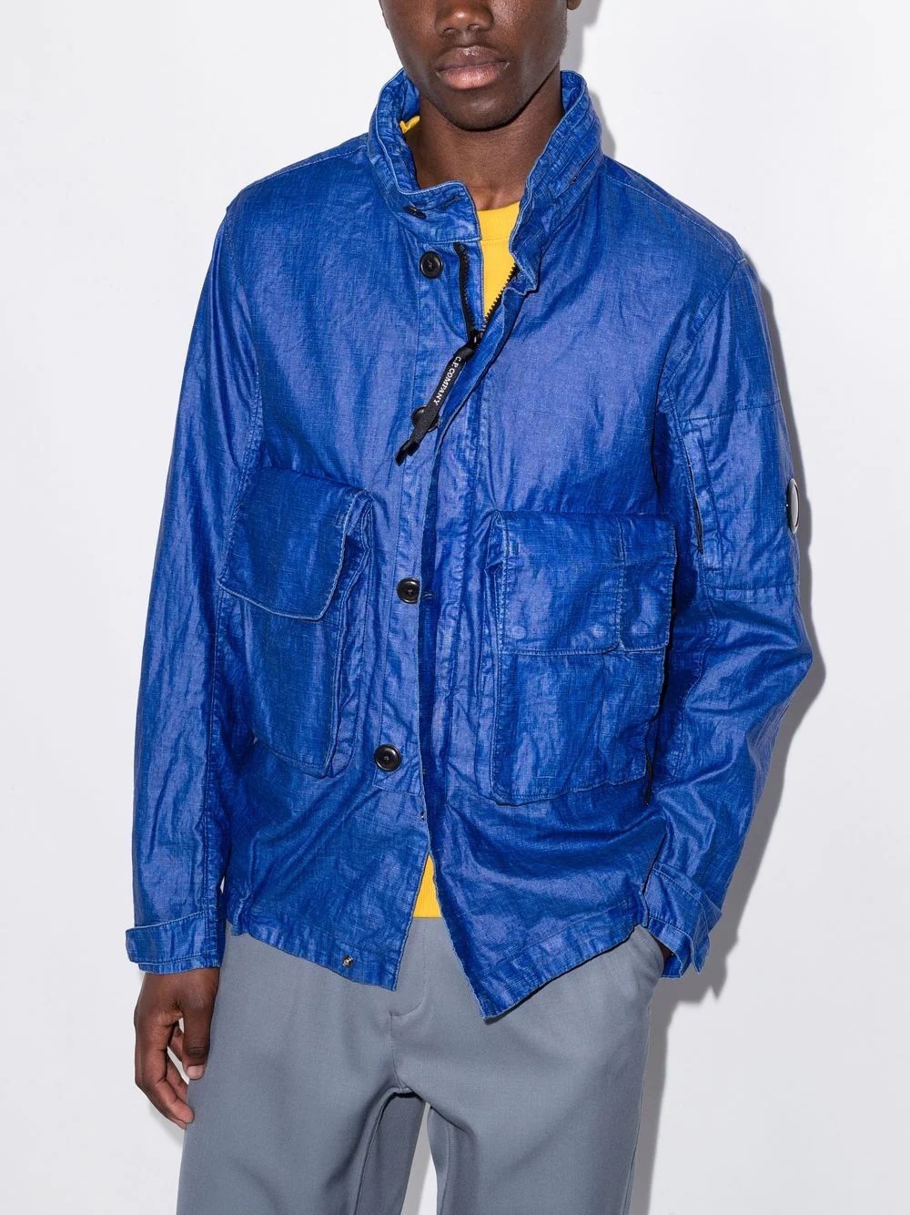 cargo-pockets waxed jacket - 2