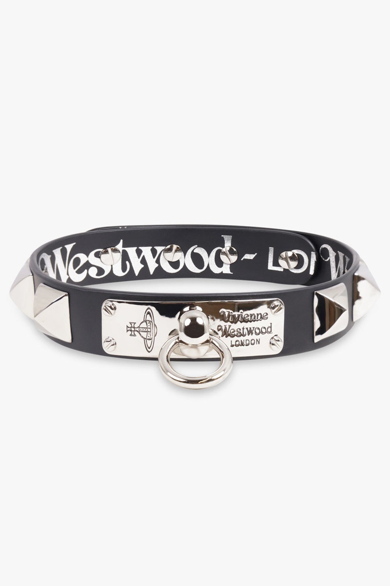 POLLY STUD CHOKER | BLACK/SILVER 1