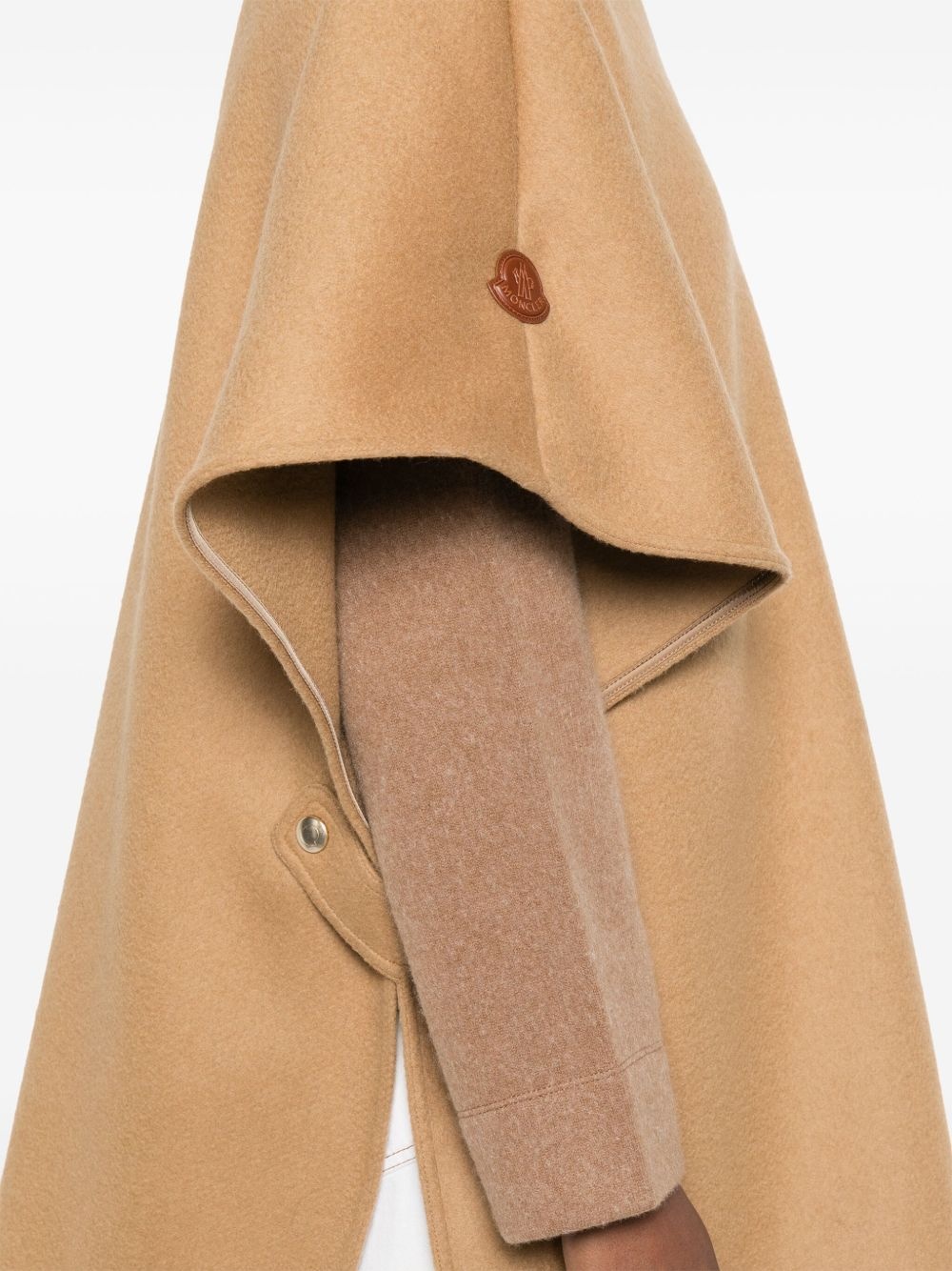 wool-blend poncho - 5