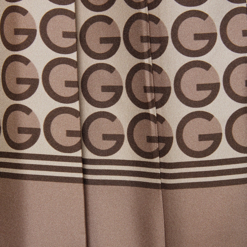 Round G print silk dress 4