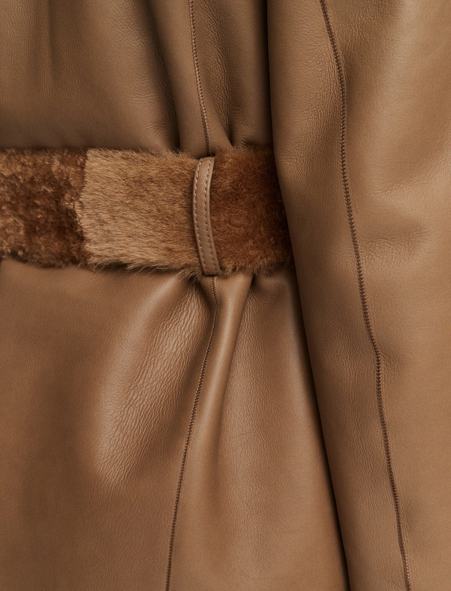 Leman Reversible Shearling Coat - 5