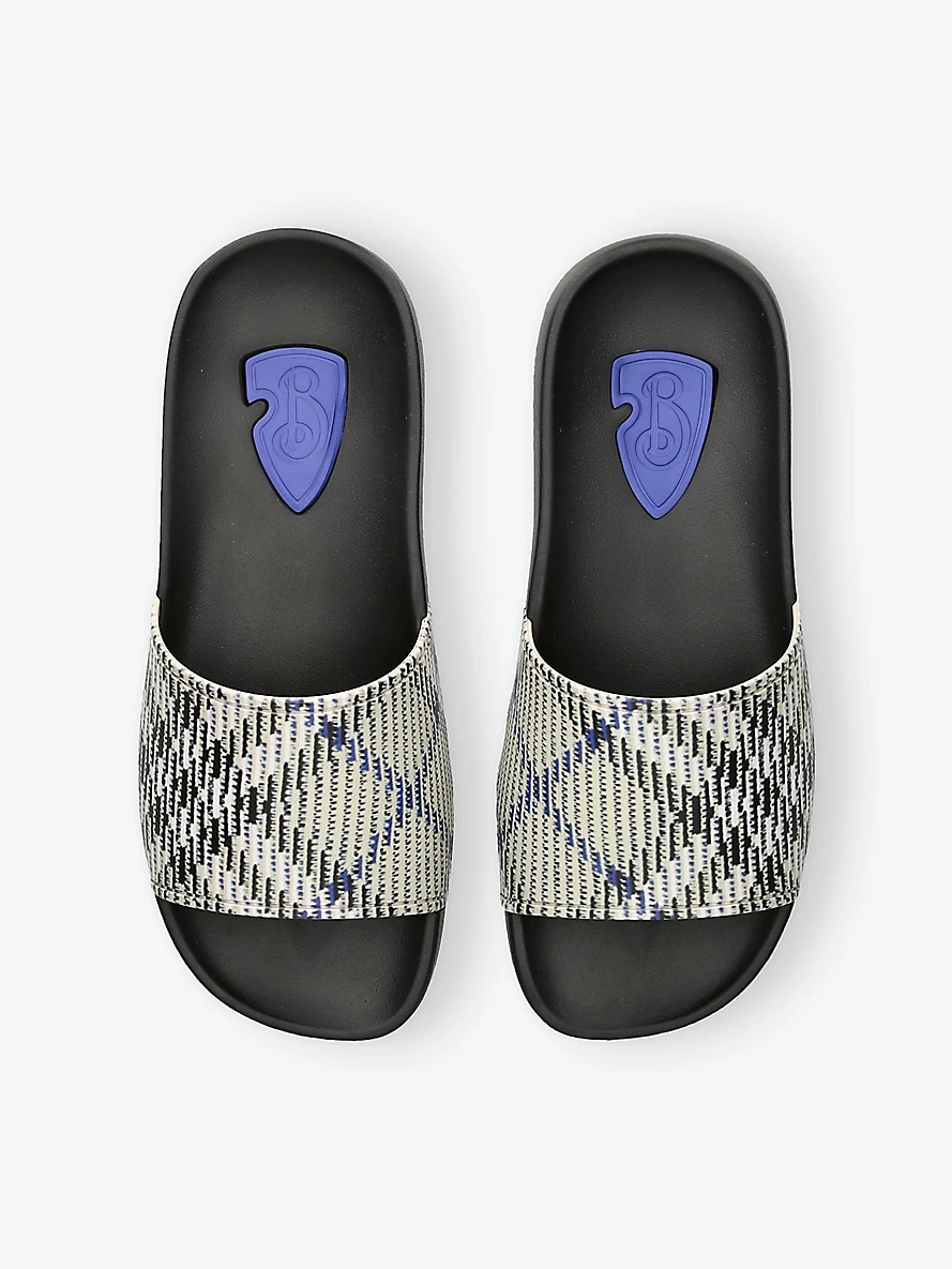 Dive Check-Print Rubber Slides - 2