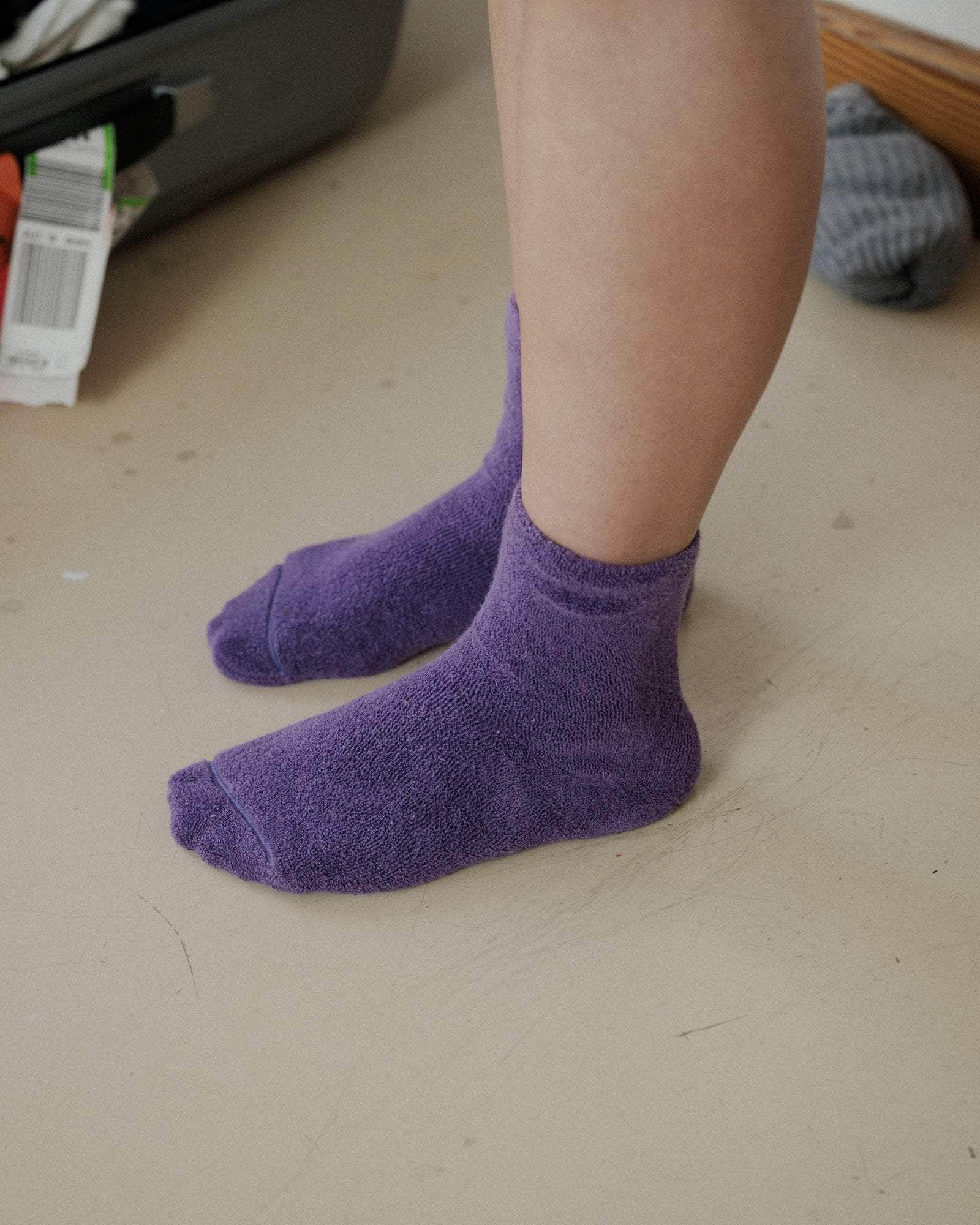 Buckle Overankle Socks - Textured Organic Cotton - 3
