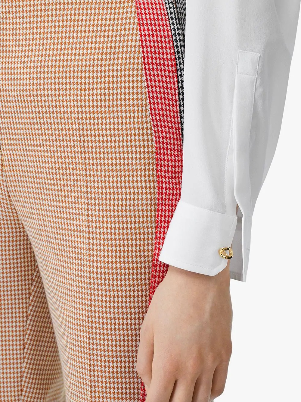 houndstooth check tailored trousers - 5