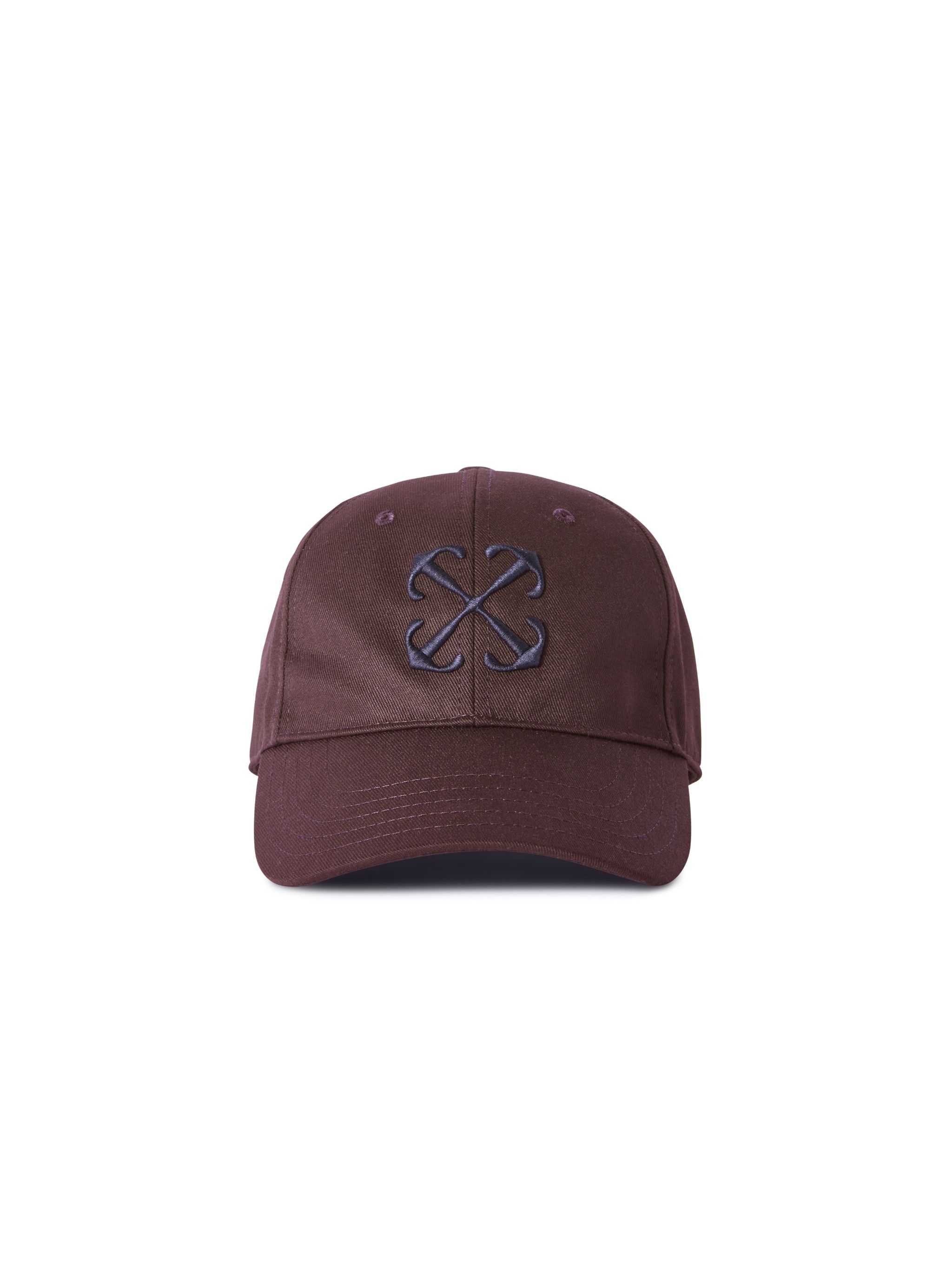 Drill Embr Arrow Baseball Cap Burgundy - 1