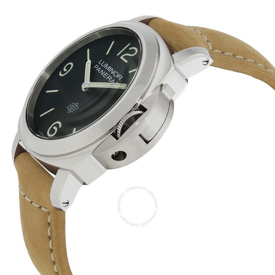 Panerai Luminor Logo Hand Wind Black Dial Men's Watch PAM01086 - 2