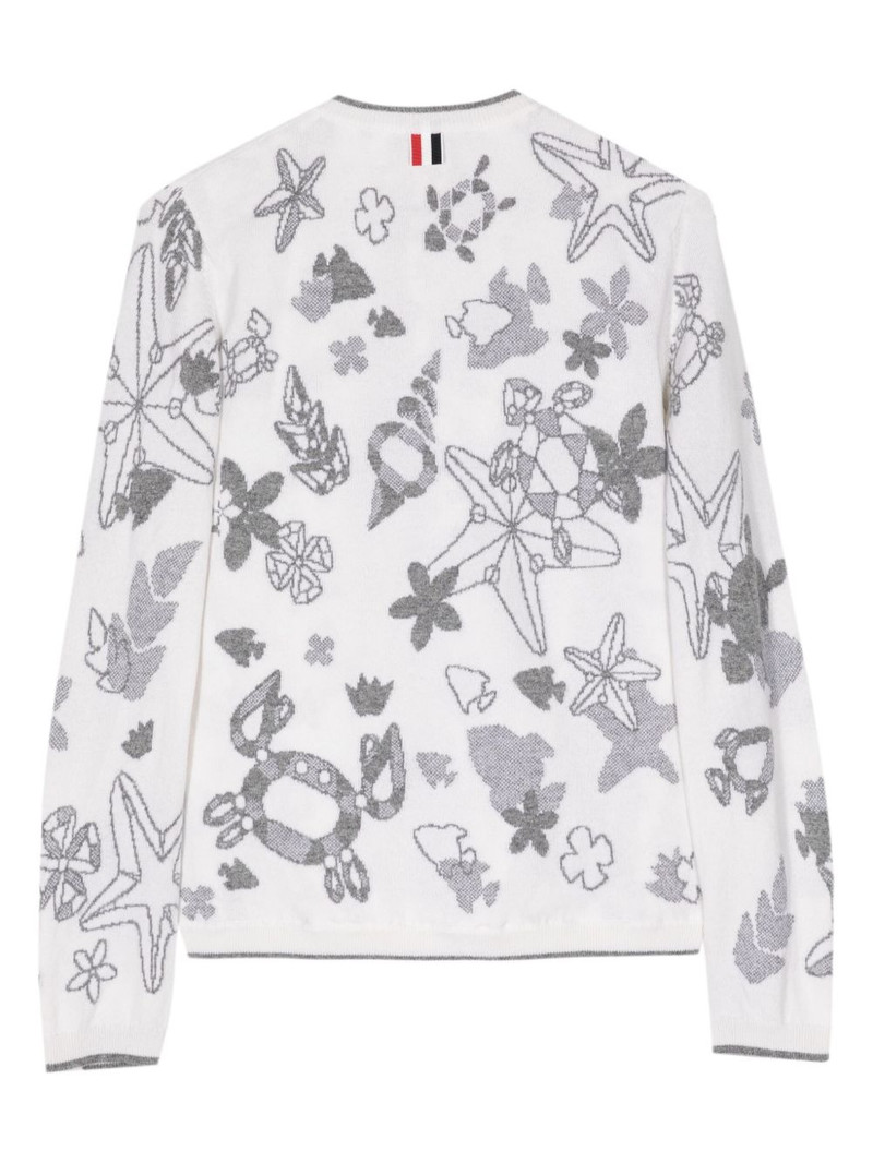 Thom Browne intarsia-knit cashmere cardigan outlook