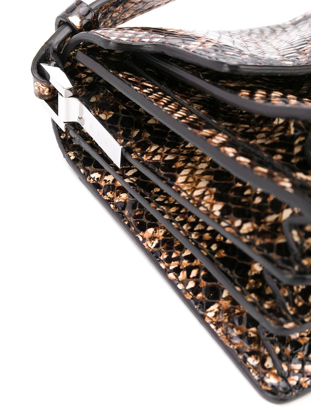 Trunk snakeskin-effect shoulder bag - 4