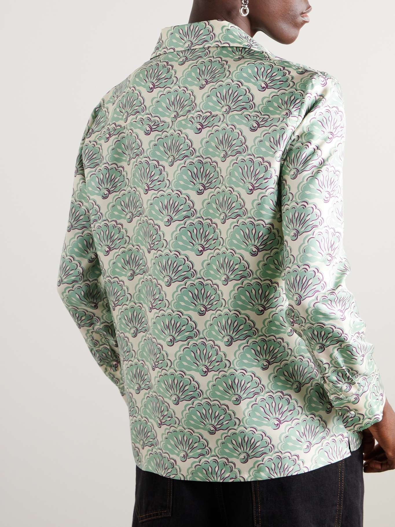 Boy printed silk satin-twill shirt - 4