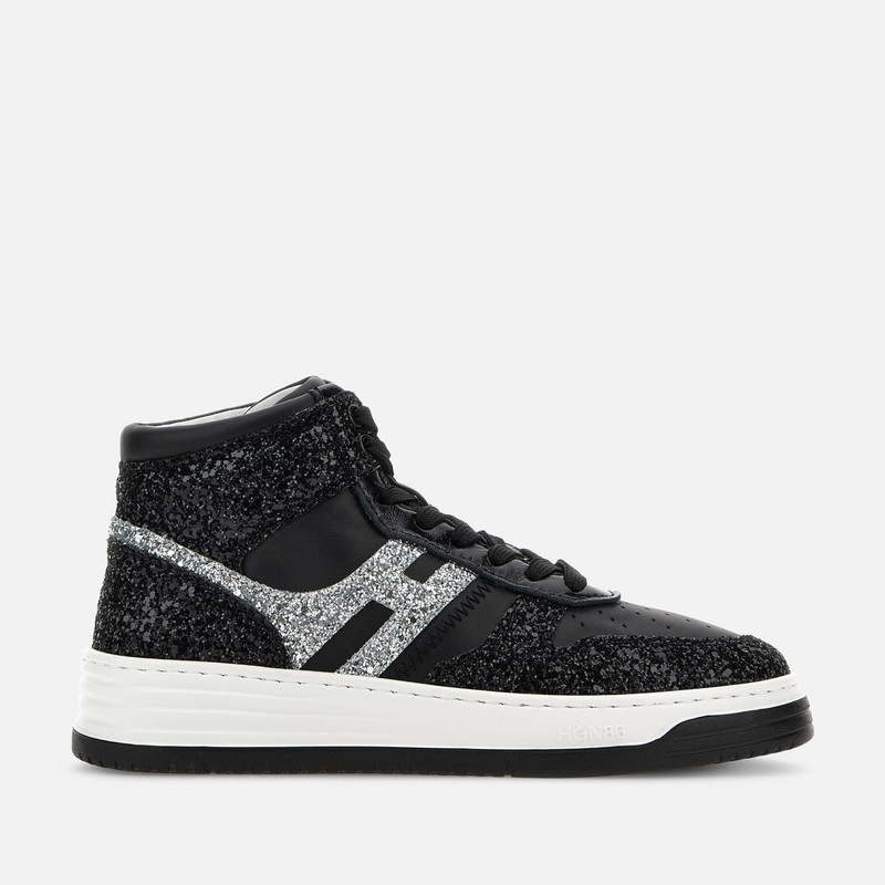 Sneakers High Top Hogan H630 Black Silver 1