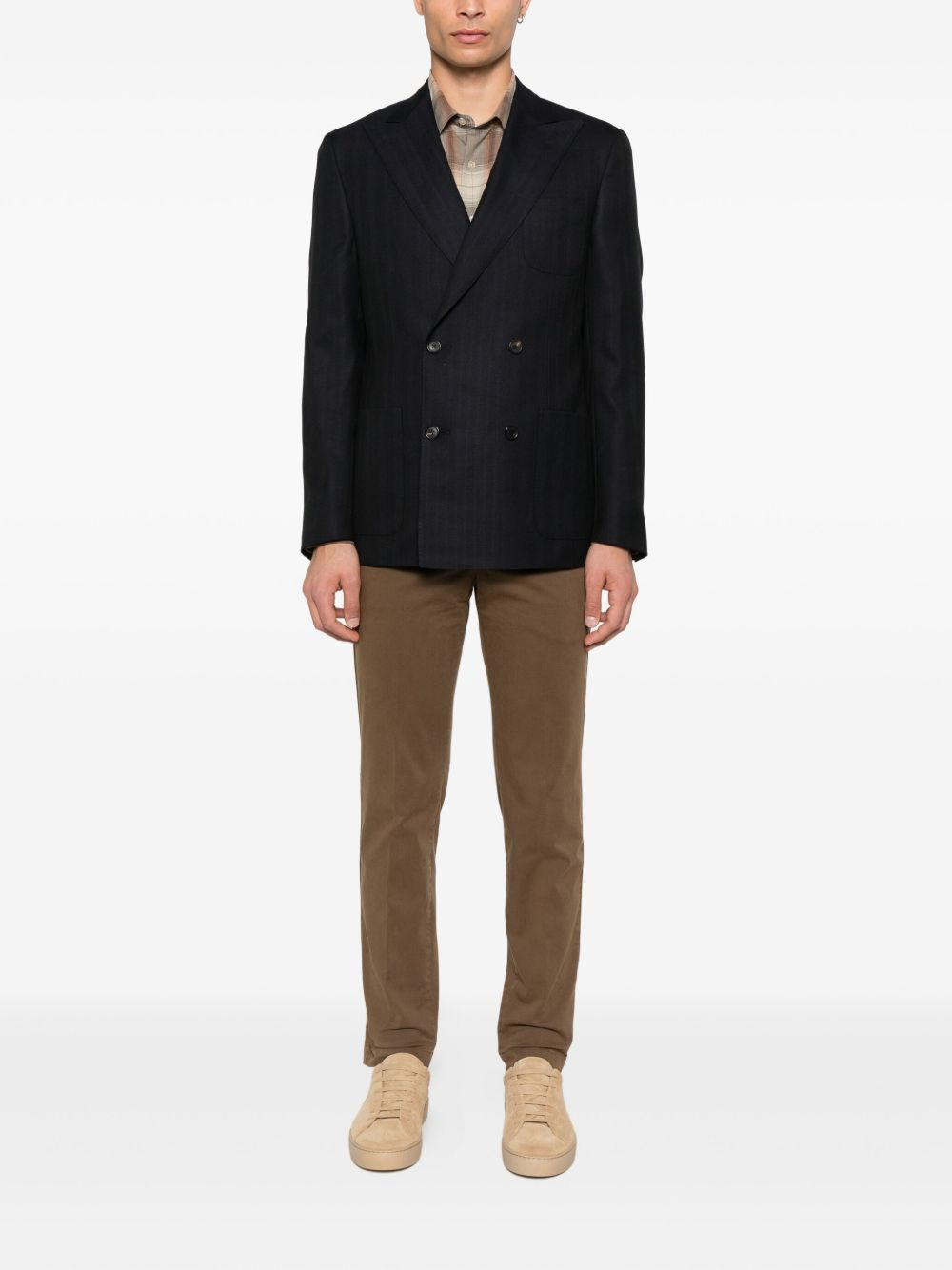 pinstripe double-breasted jacket - 2