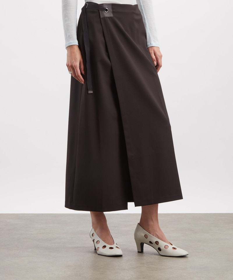 paloma wool Blont Brown Long Wrap Skirt outlook