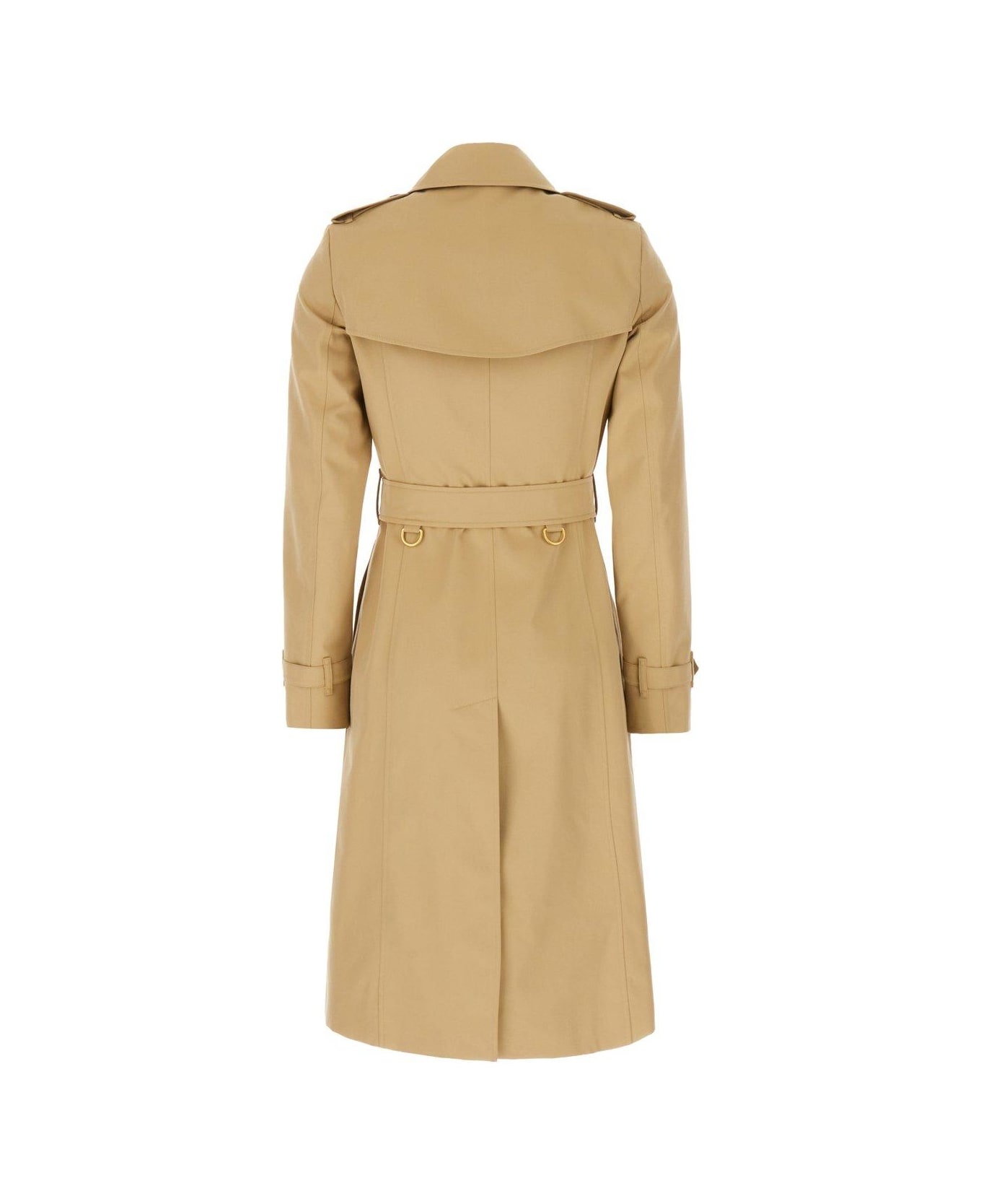 Double Breasted Belted Trench Coat - 2