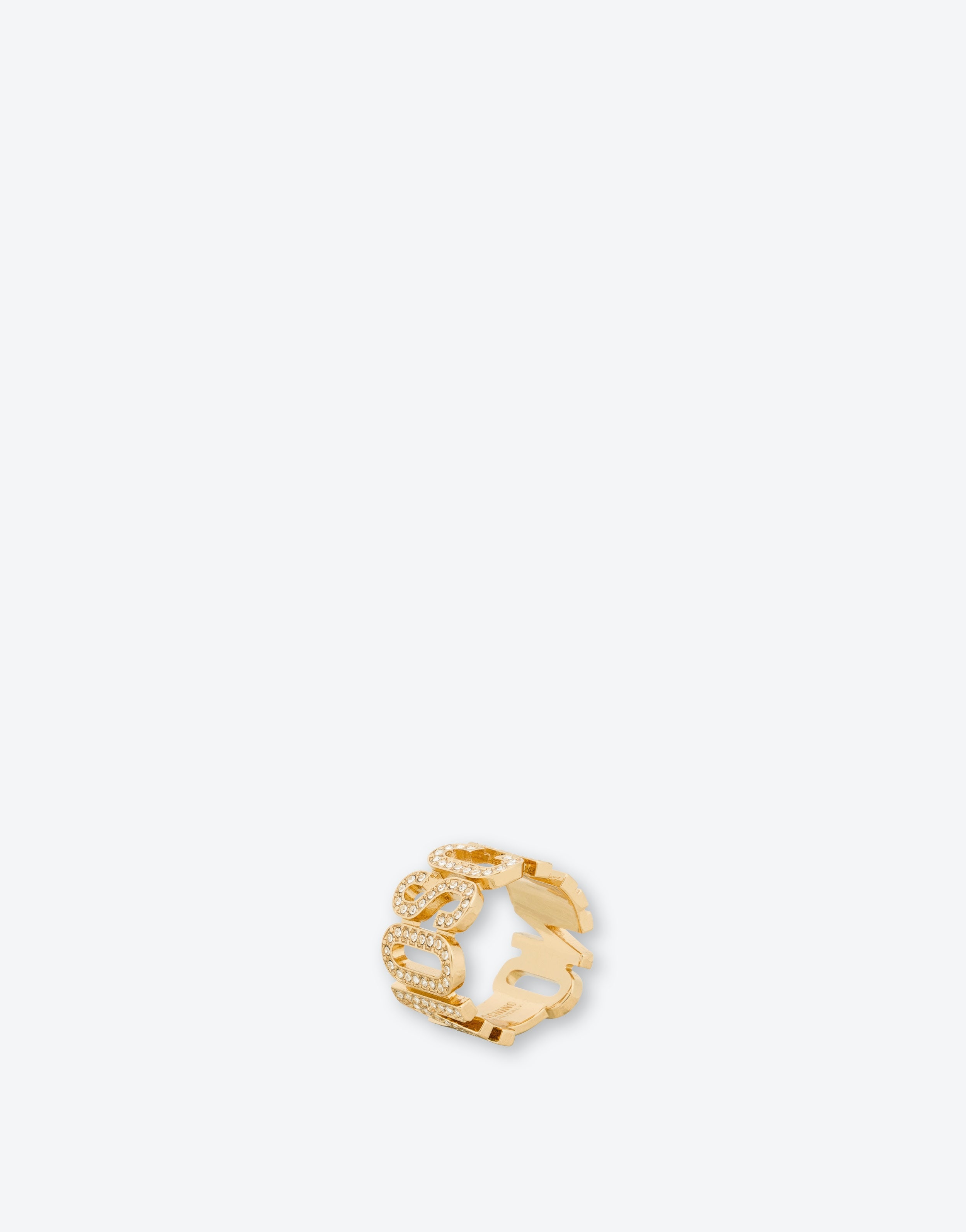 SPARKLING LETTERING LOGO RING - 3