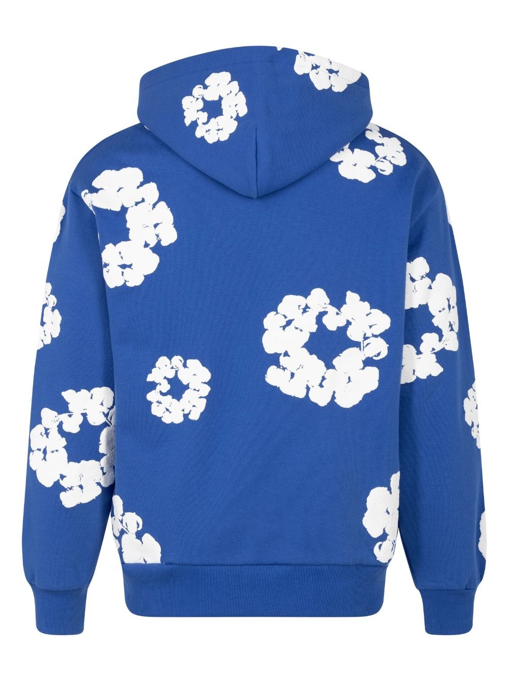 wreath-print cotton hoodie - 3