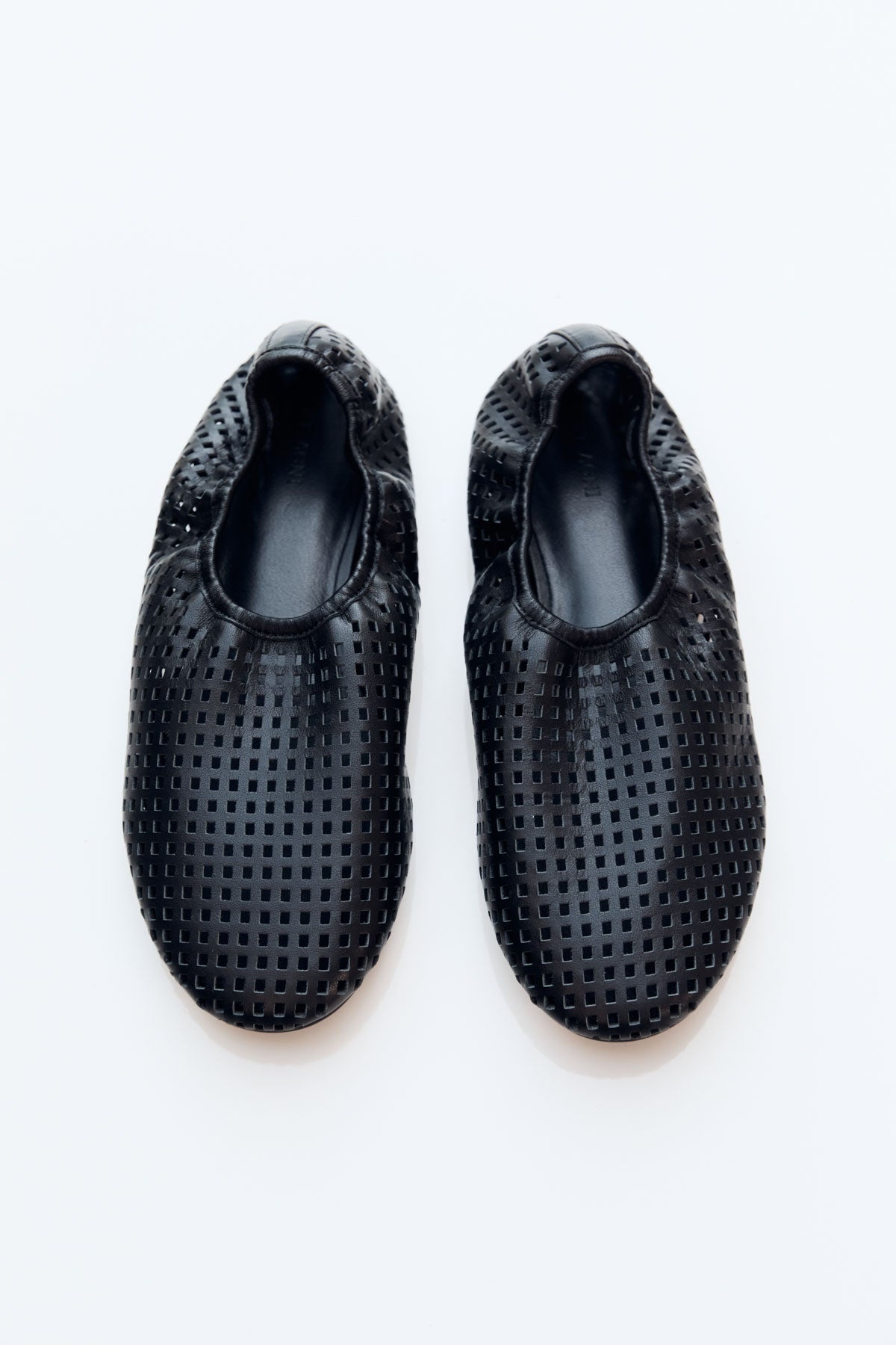 Perforated Ballet Flat - Black - 3