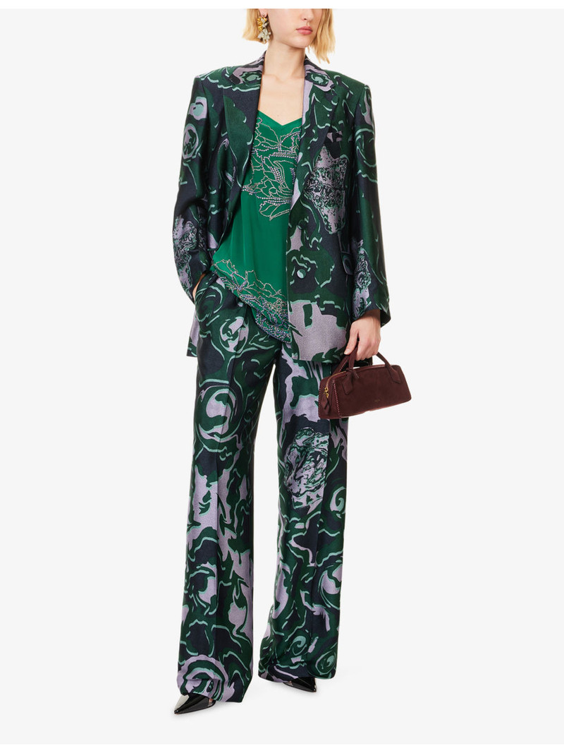 Dries Van Noten Portias Straight-Leg Woven Trousers outlook