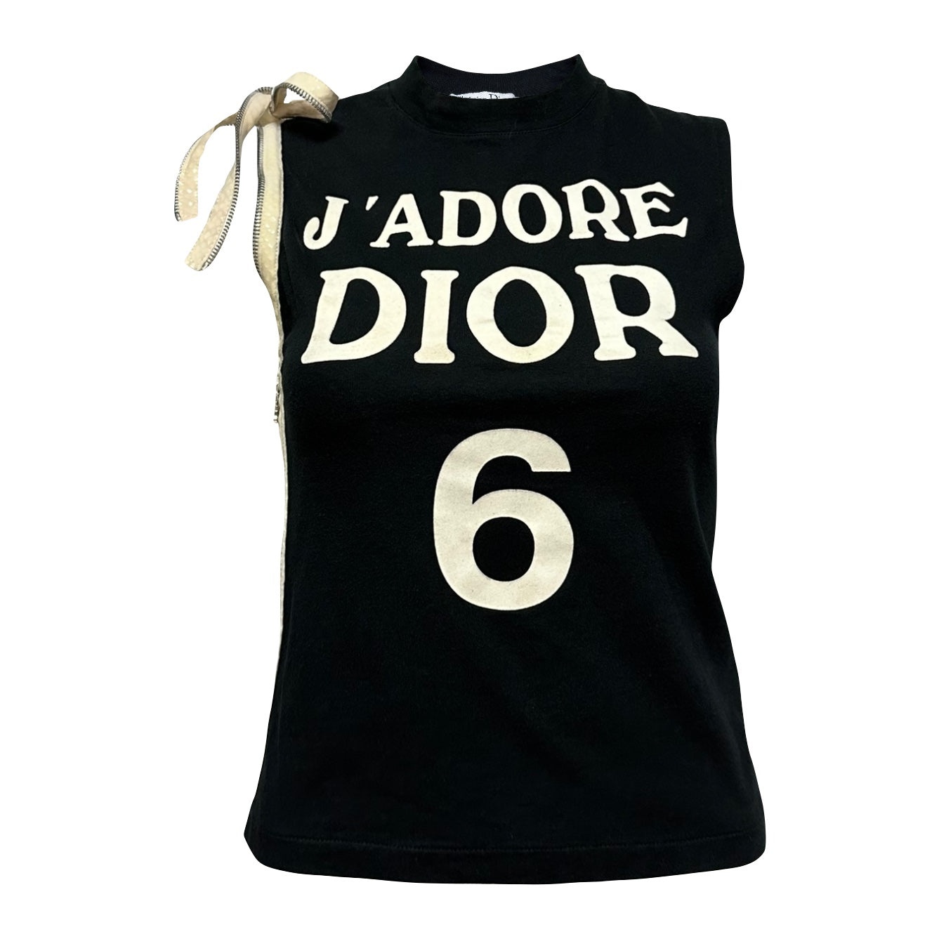 CHRISTIAN DIOR Spring Summer 2001 "J'ADORE DIOR 6" Zipper Tank Top - 1