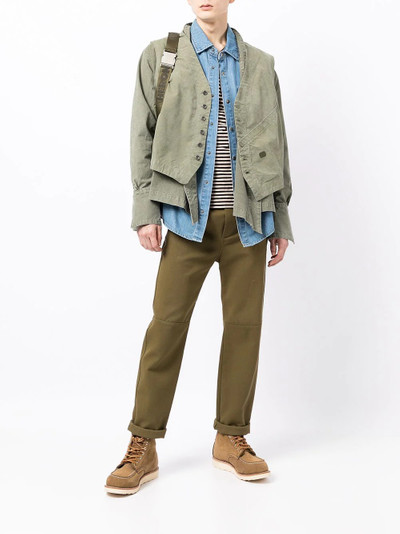 Greg Lauren layered single-breasted jacket outlook