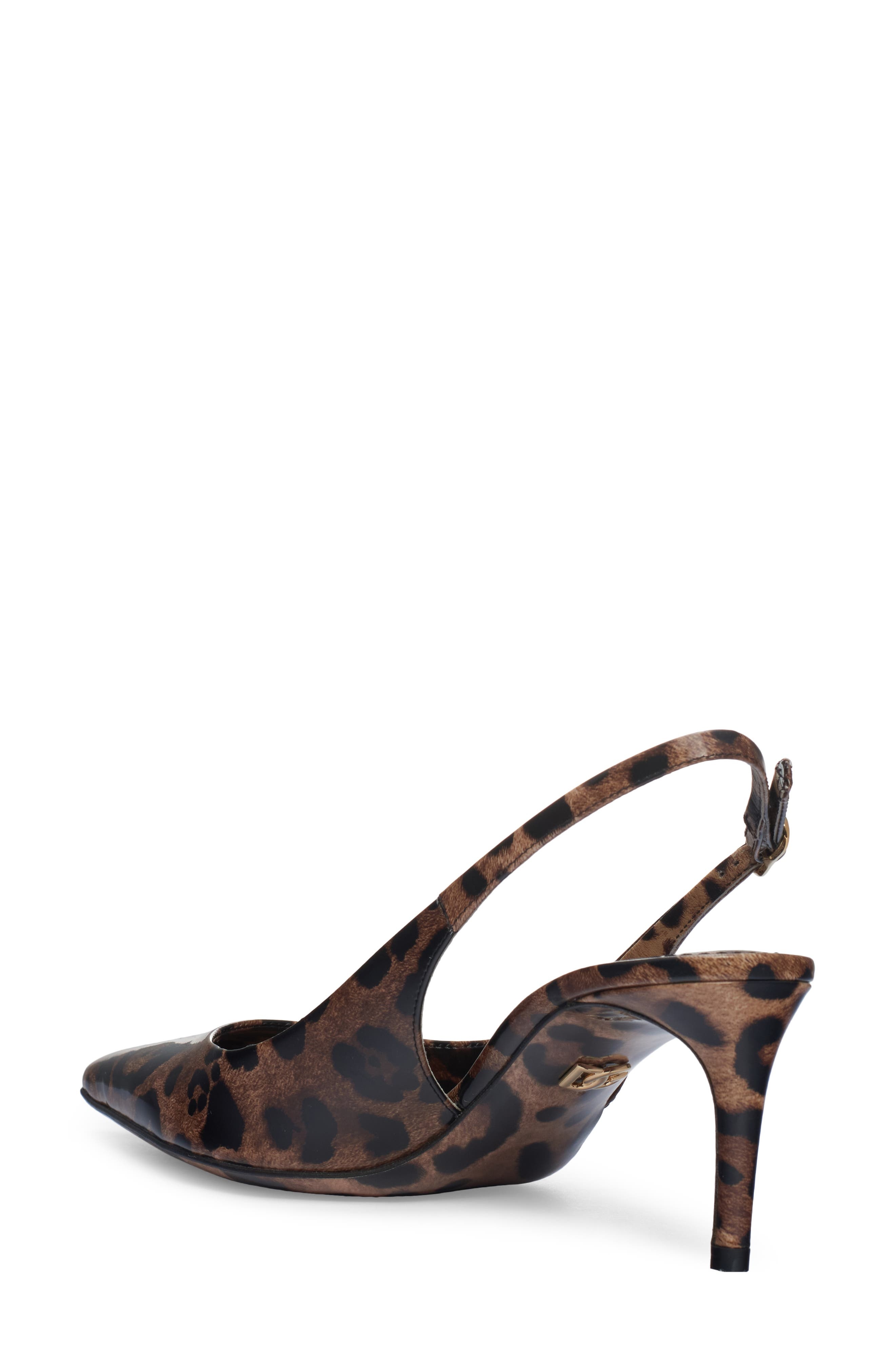 Lollo Leopard Print Pointed Toe Slingback Pump - 2