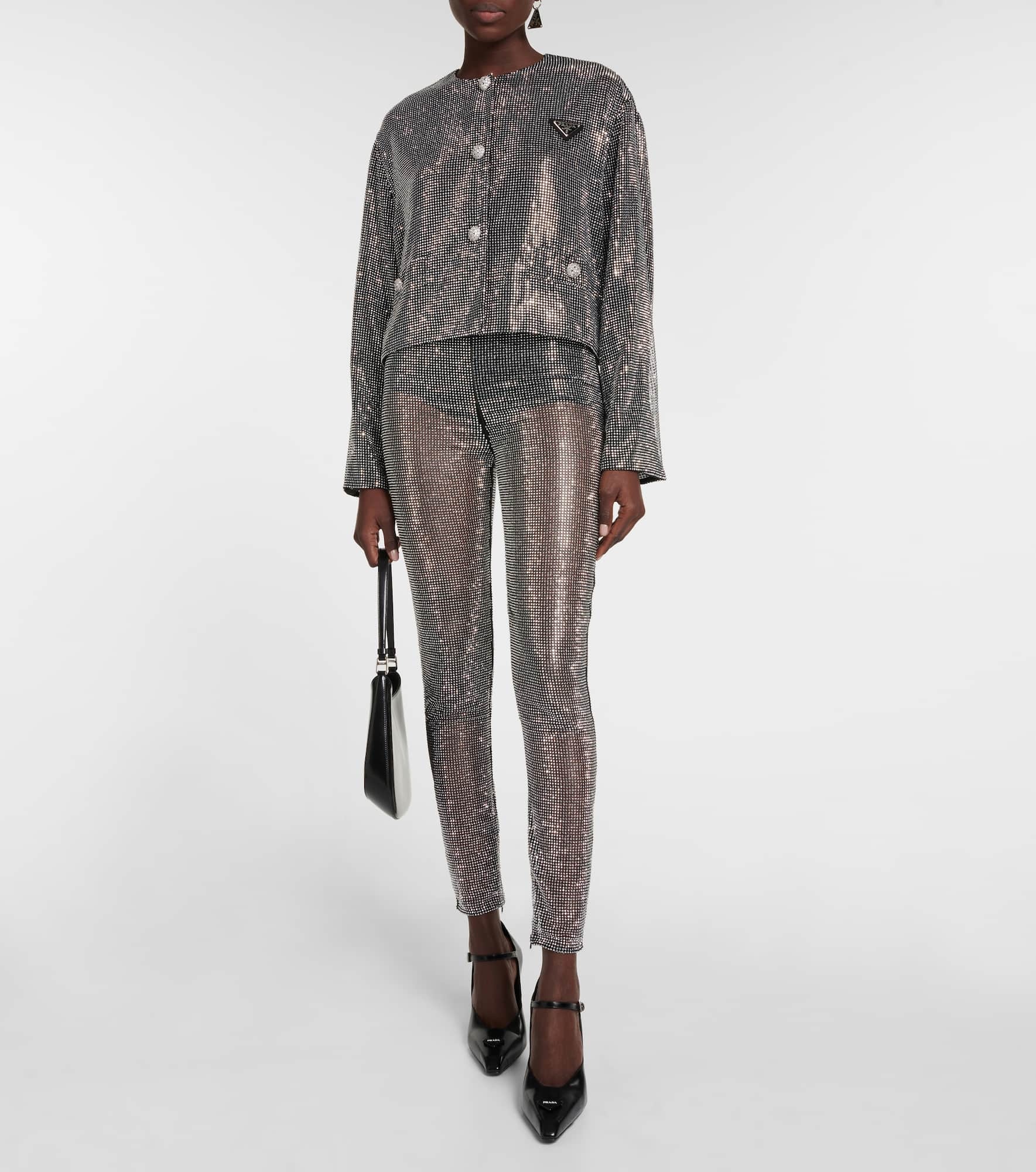 Embellished mesh pants - 2