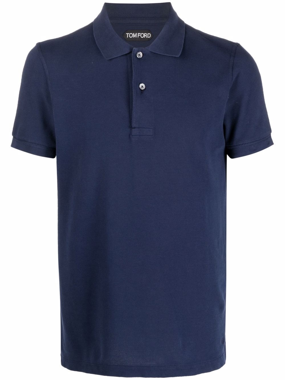 short-sleeved cotton polo shirt - 1