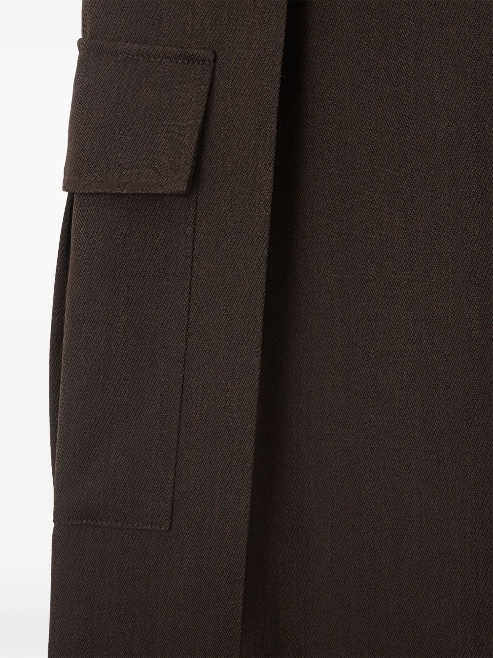 wide-leg wool cargo trousers - 5