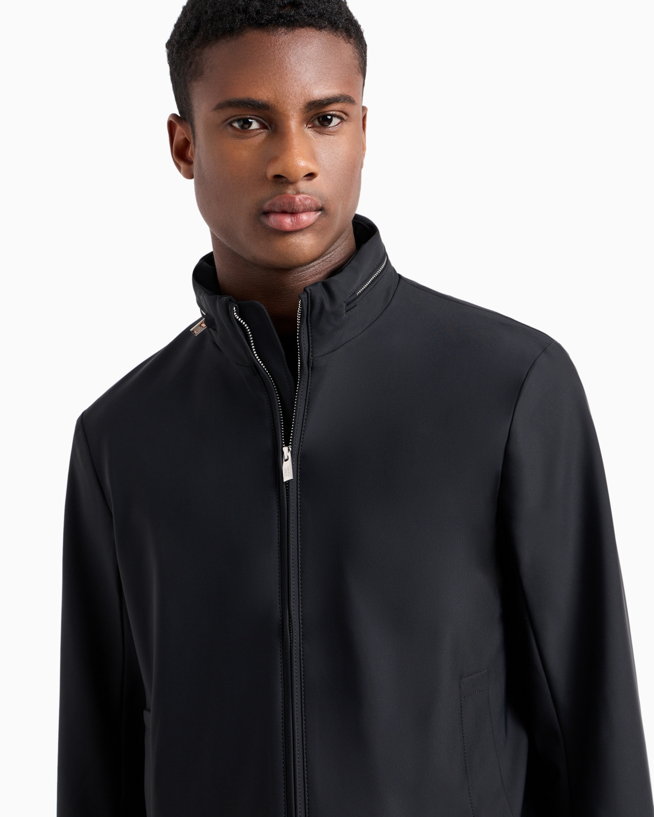 Full-zip nylon blouson with stowaway hood - 5