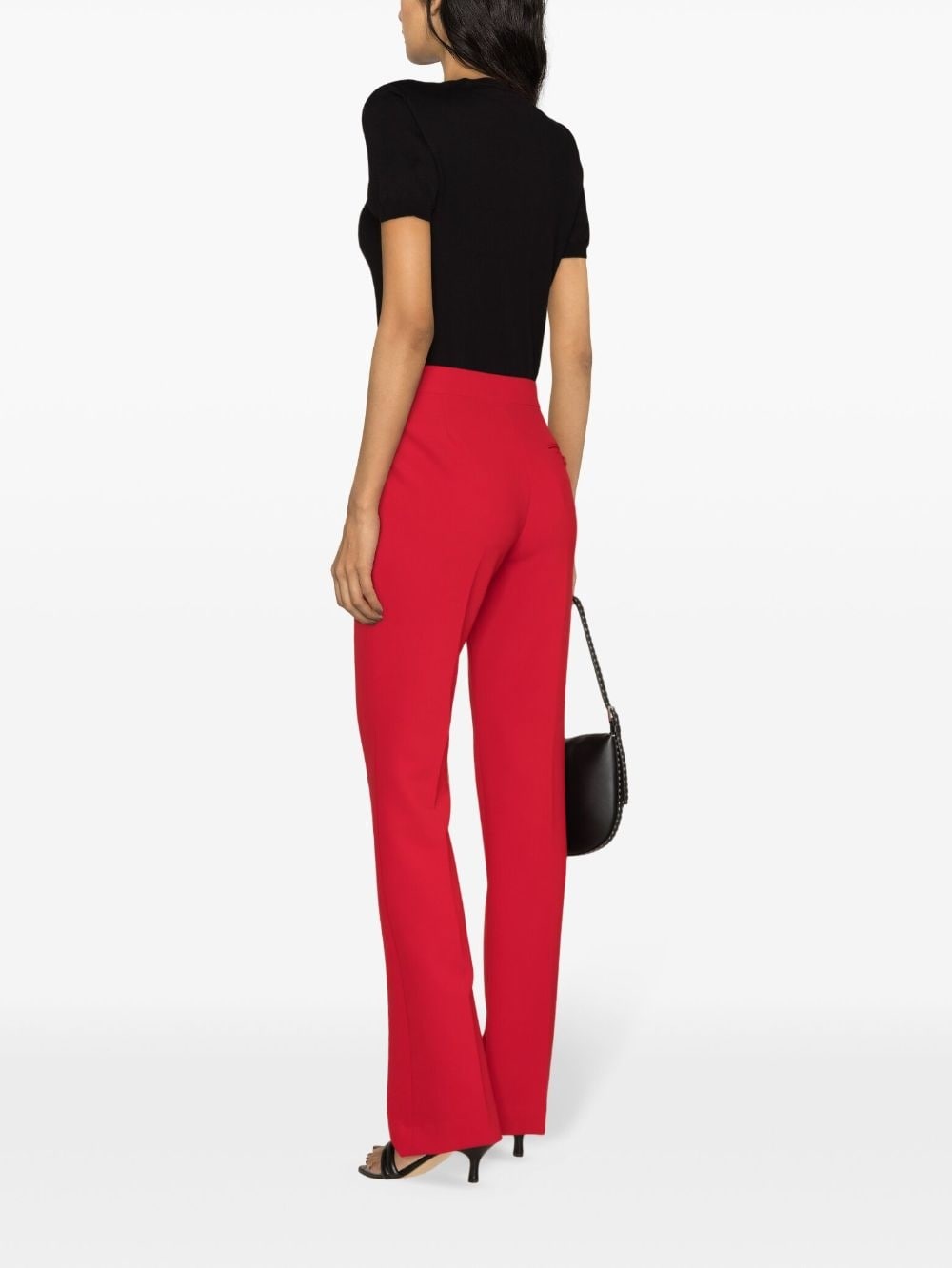 logo-embroidered cotton knitted top - 4