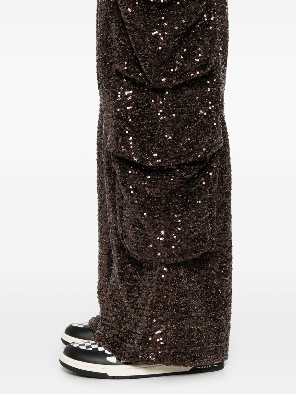 sequin cargo pants - 5