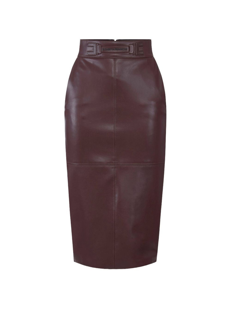 logo-belt midi skirt 1