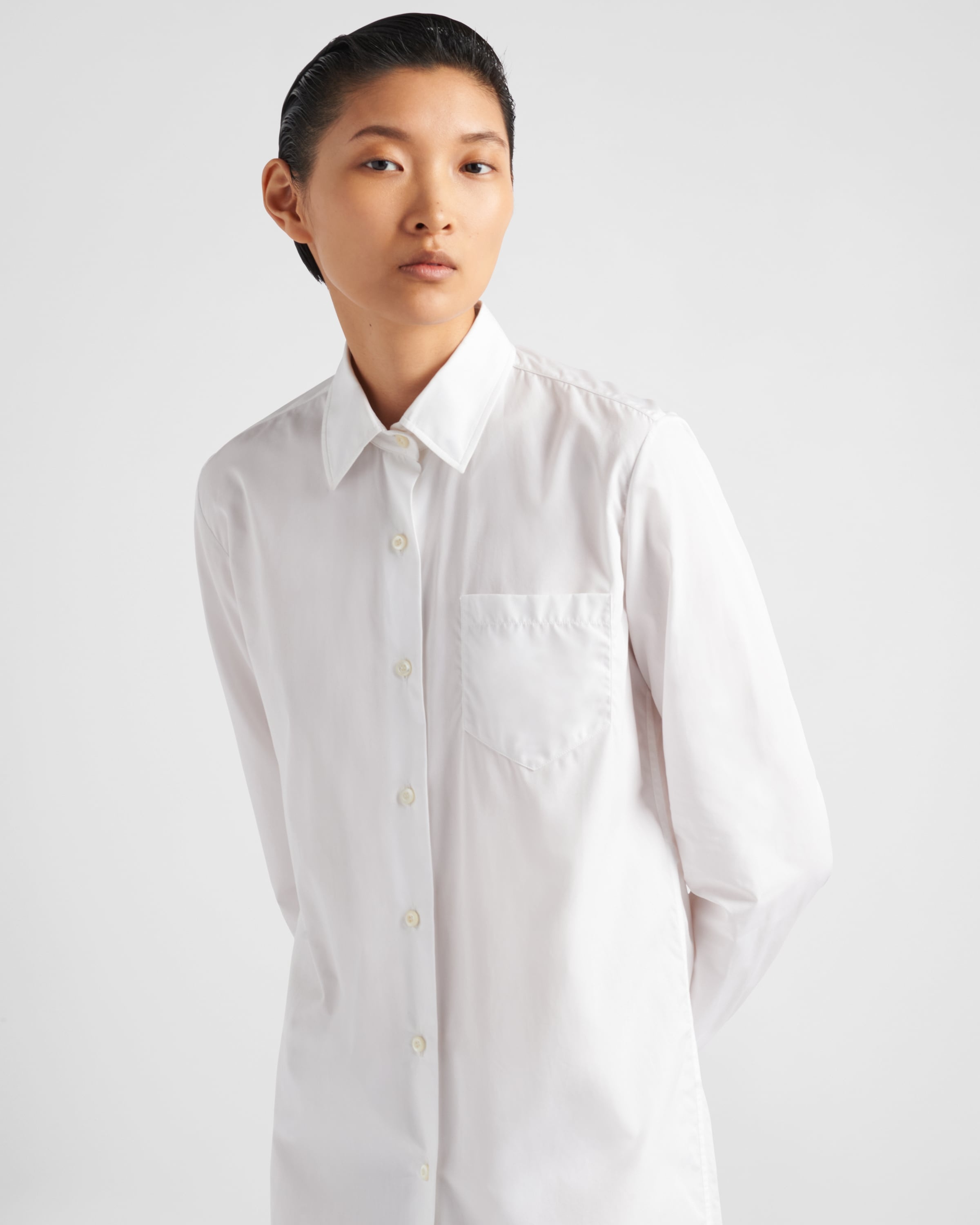 Poplin mini shirtdress - 3