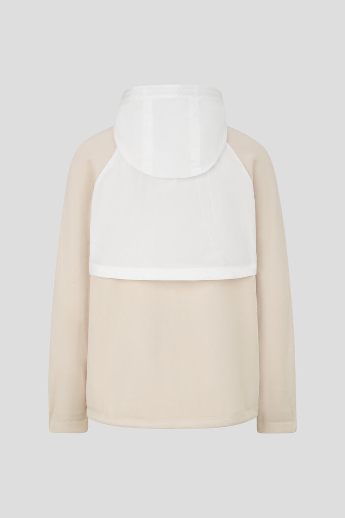 Sohra Knitted hoodie in Light beige/white - 5
