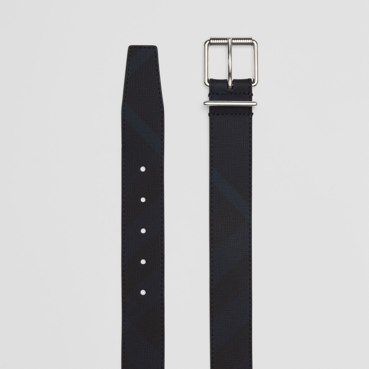 Check and Leather Belt - 5