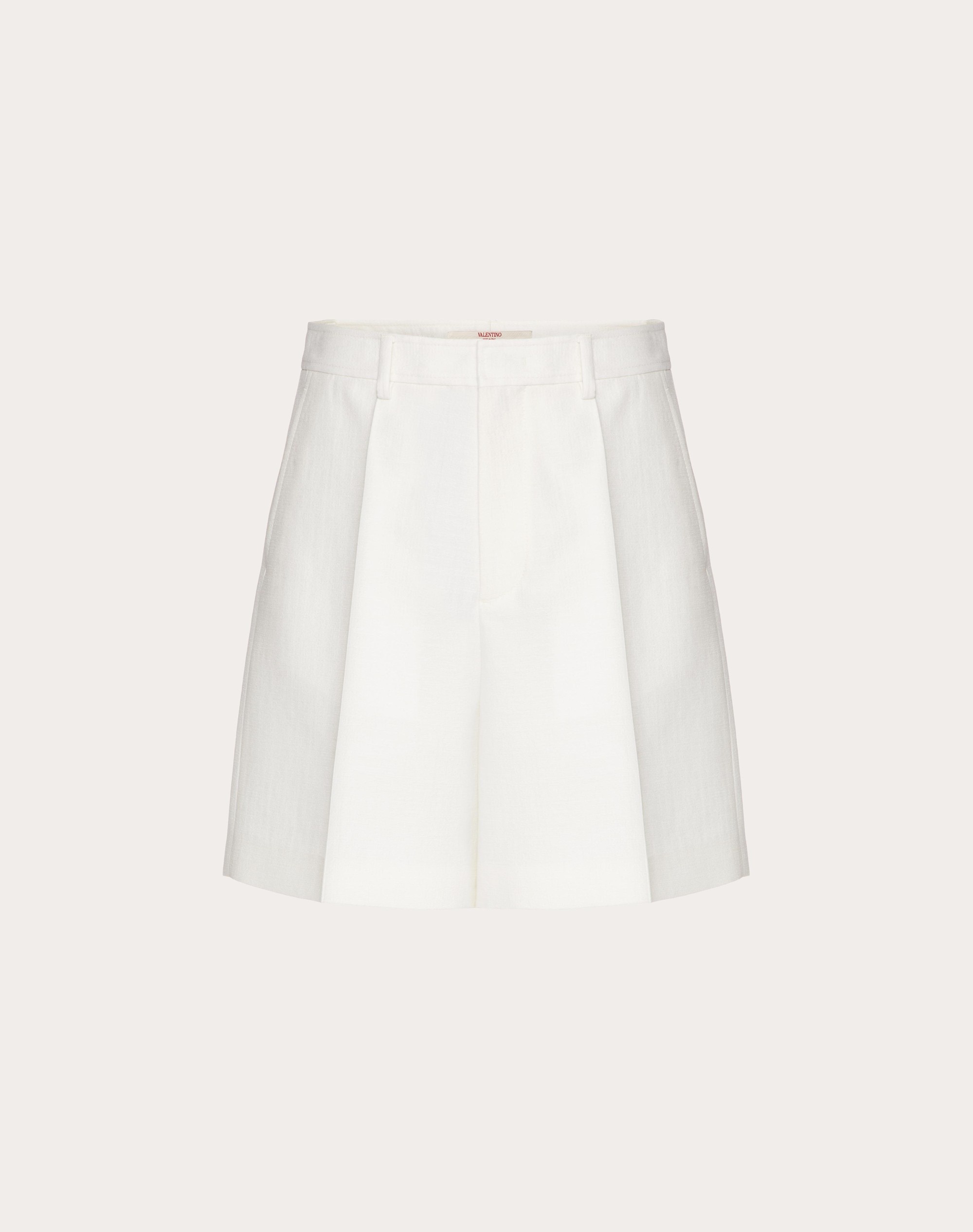 WOOL AND SILK BERMUDA SHORTS - 1