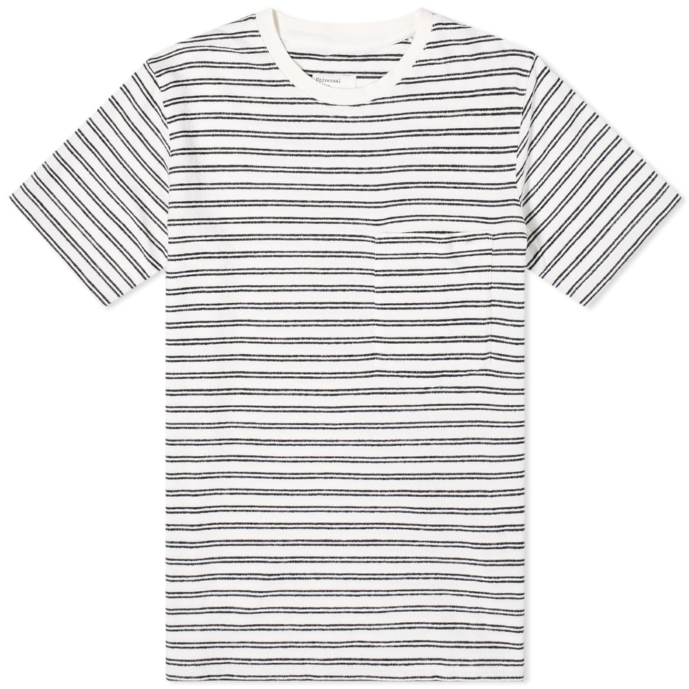 Universal Works Big Pocket Stripe Tee - 1