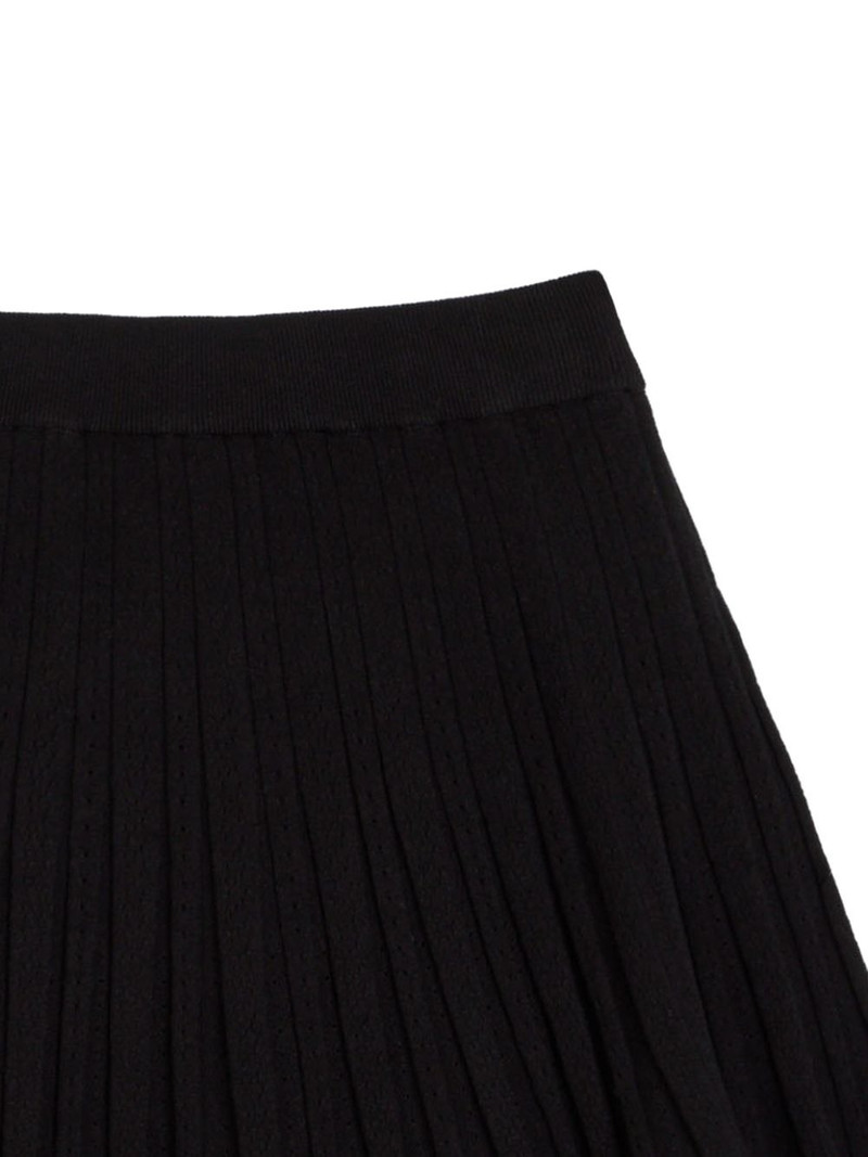 LoveShackFancy pleated mini skirt outlook