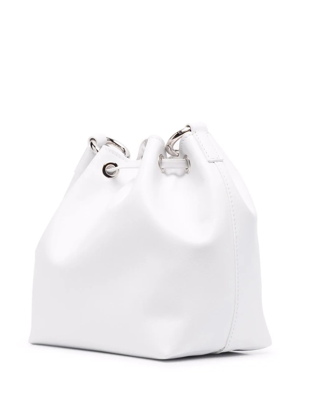 chain-link leather bucket bag - 4