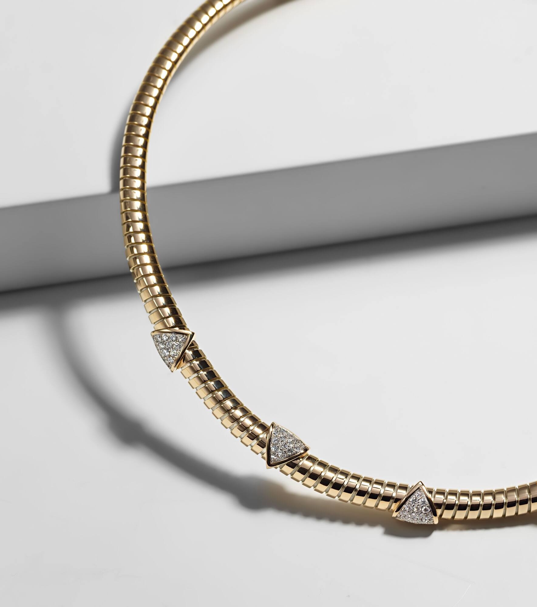 Trisolina 18kt gold necklace with diamonds - 5