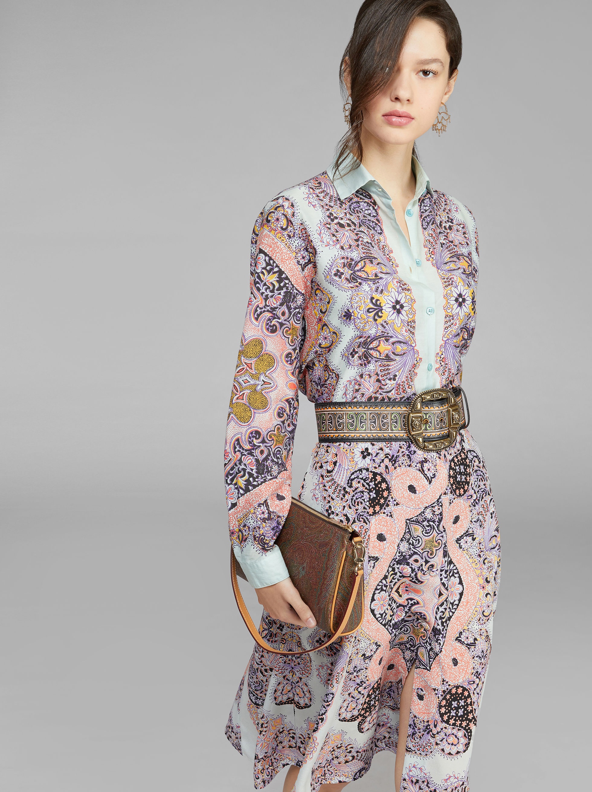 PAISLEY SHOULDER BAG WITH LEATHER DETAILS - 2