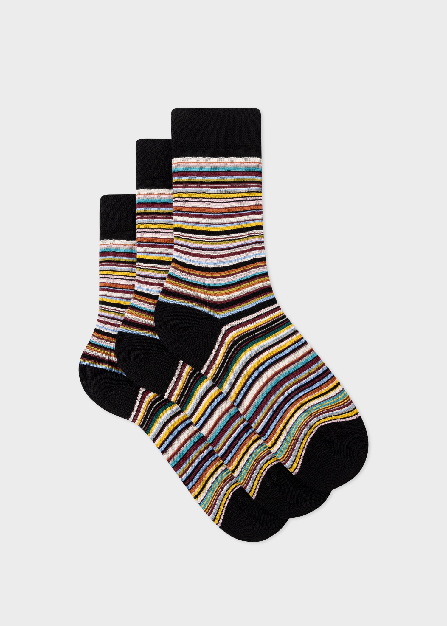 Women's Three Pack 'Signature Stripe' Socks & 'Signature Stripe' Notebook Gift Set - 4